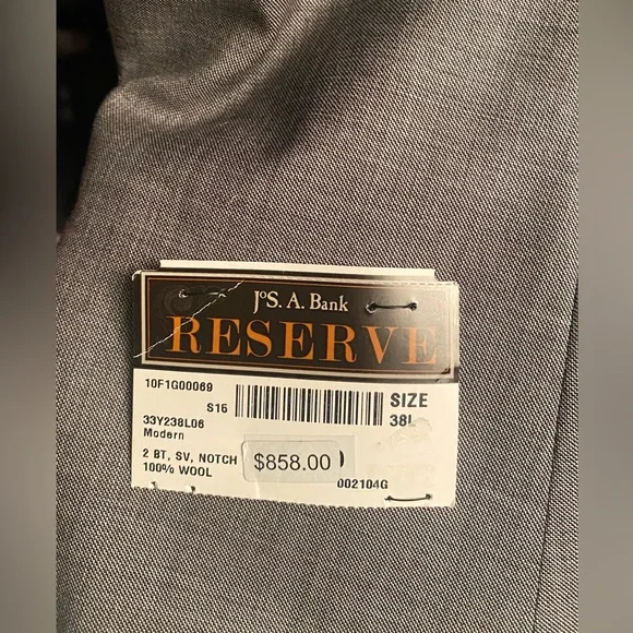 Jos.A.Bank tailored fit suit jacket (never worn)